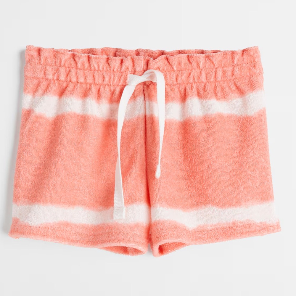 H&M baby terry cloth coral & White Shorts 9month